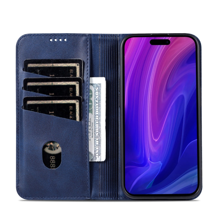 For iPhone 16 Pro Max AZNS Magnetic Calf Texture Flip Leather Phone Case