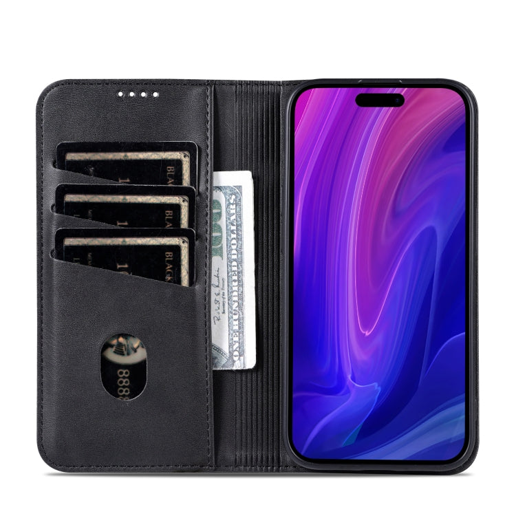For iPhone 16 Pro Max AZNS Magnetic Calf Texture Flip Leather Phone Case