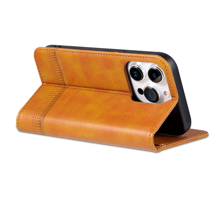 For iPhone 16 Pro AZNS Magnetic Calf Texture Flip Leather Phone Case