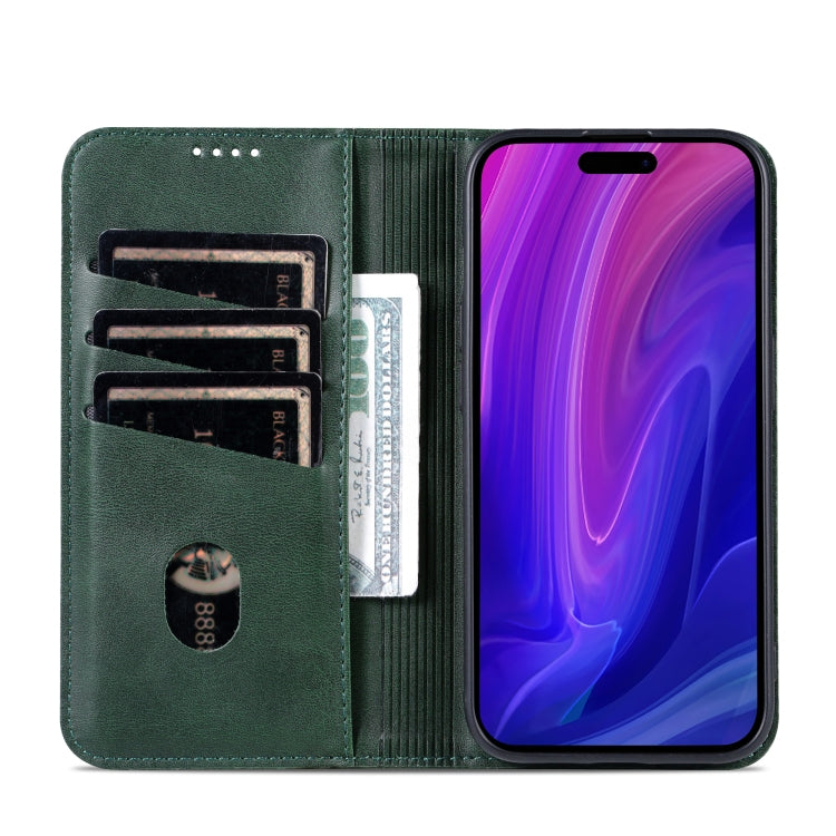 For iPhone 16 Pro AZNS Magnetic Calf Texture Flip Leather Phone Case