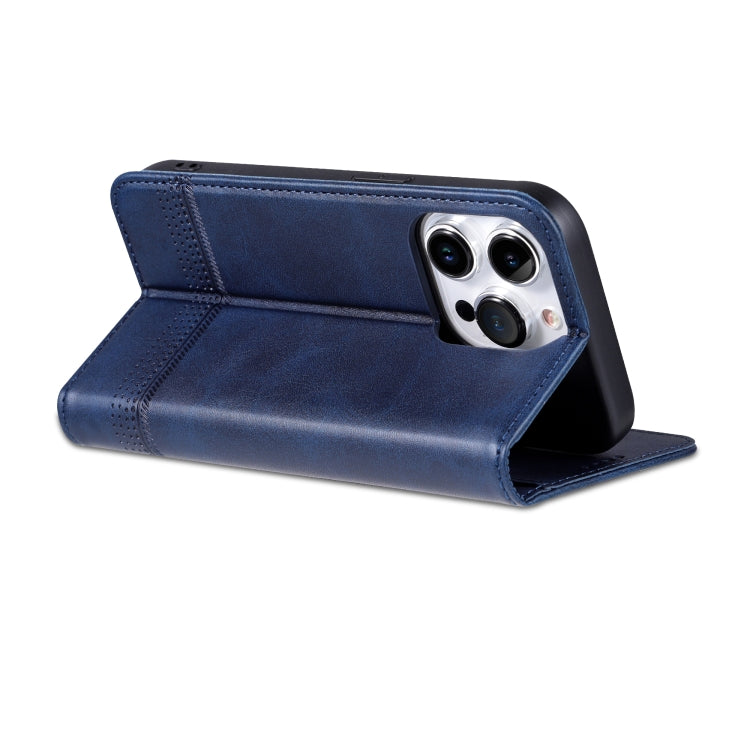 For iPhone 16 Pro AZNS Magnetic Calf Texture Flip Leather Phone Case