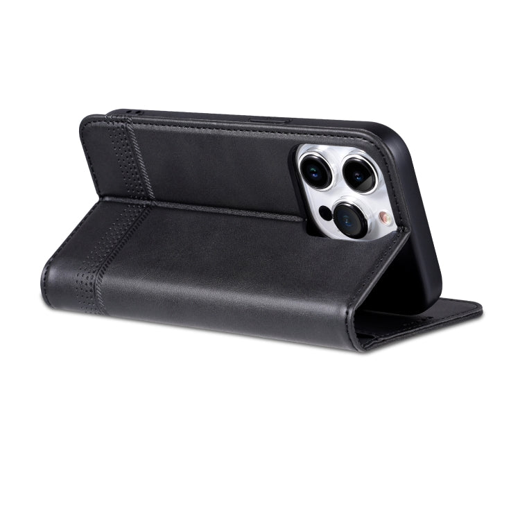 For iPhone 16 Pro AZNS Magnetic Calf Texture Flip Leather Phone Case