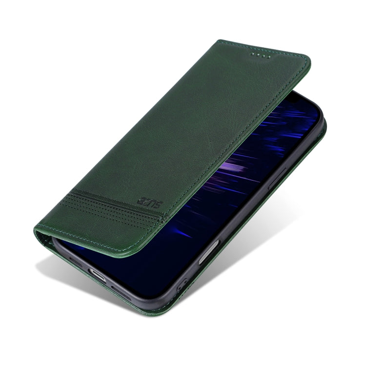 For iPhone 16 AZNS Magnetic Calf Texture Flip Leather Phone Case