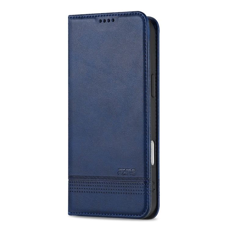 For iPhone 16 AZNS Magnetic Calf Texture Flip Leather Phone Case
