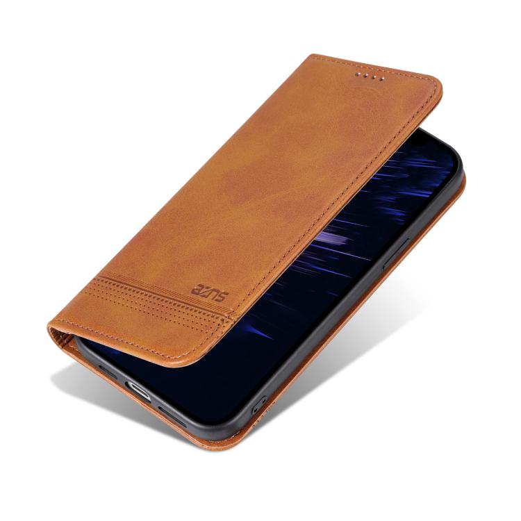 For iPhone 17e / 16e AZNS Magnetic Calf Texture Flip Leather Phone Case