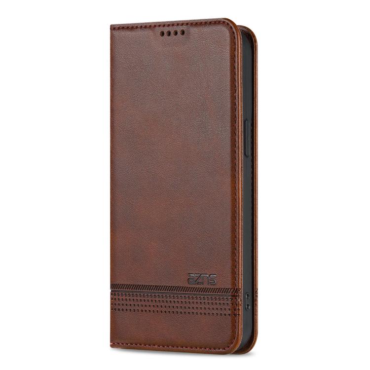 For iPhone 17e / 16e AZNS Magnetic Calf Texture Flip Leather Phone Case