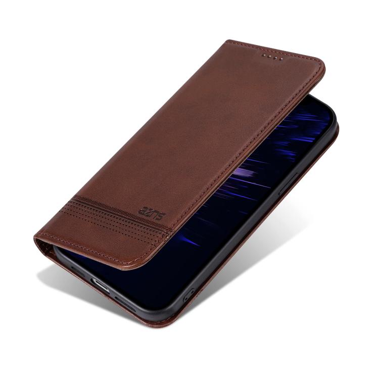 For iPhone 17e / 16e AZNS Magnetic Calf Texture Flip Leather Phone Case