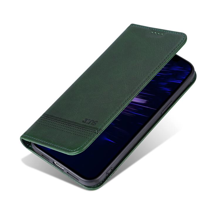 For iPhone 17e / 16e AZNS Magnetic Calf Texture Flip Leather Phone Case