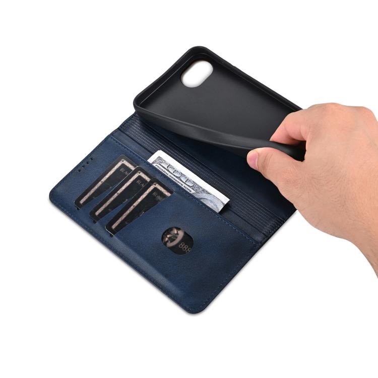 For iPhone 17e / 16e AZNS Magnetic Calf Texture Flip Leather Phone Case