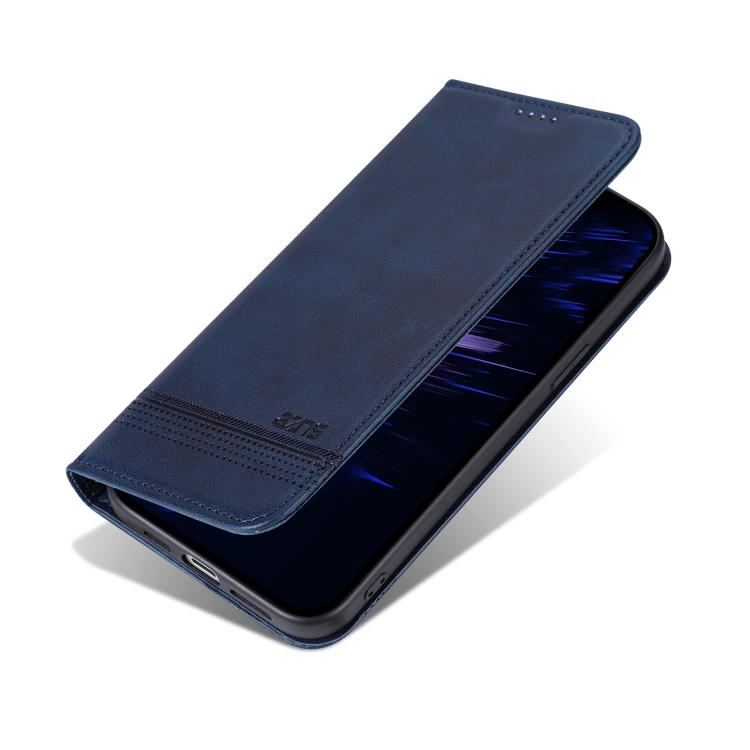 For iPhone 17e / 16e AZNS Magnetic Calf Texture Flip Leather Phone Case