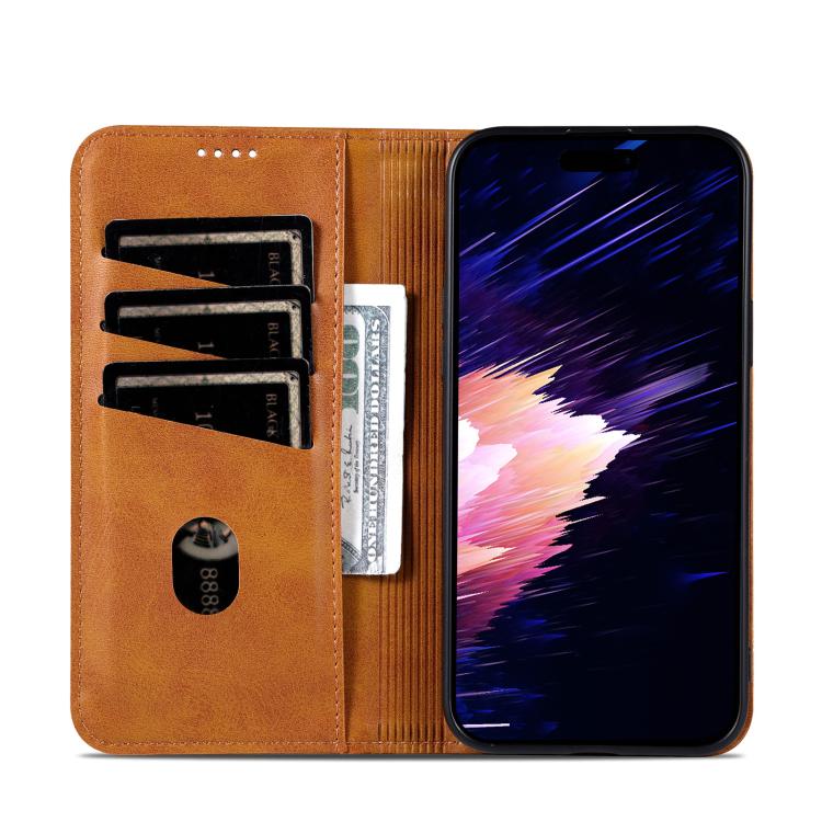 For iPhone Air AZNS Magnetic Calf Texture Flip Leather Phone Case