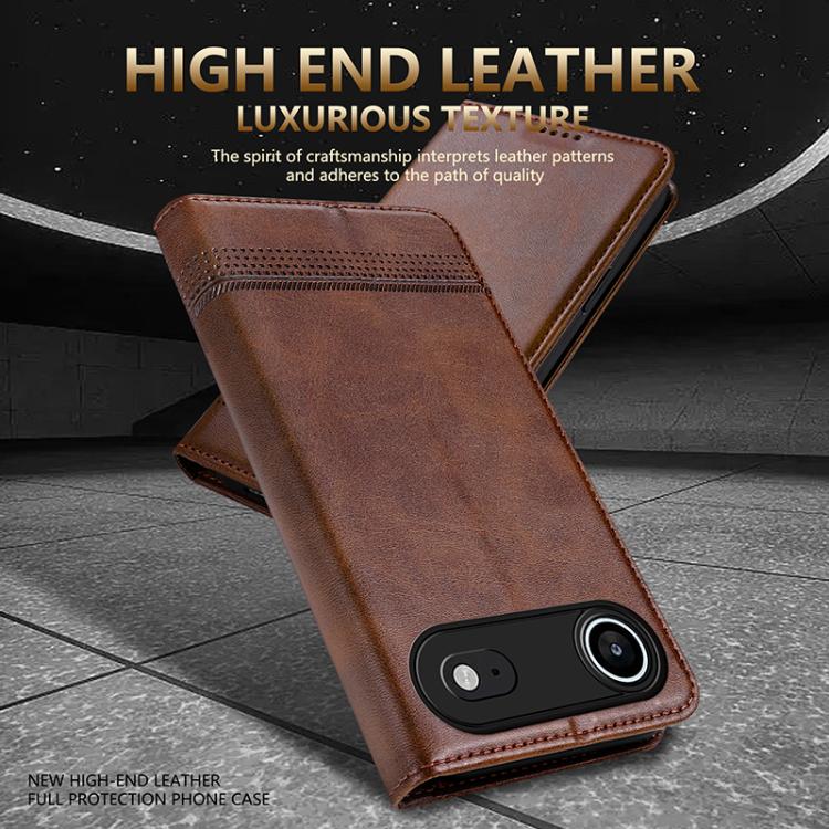 For iPhone Air AZNS Magnetic Calf Texture Flip Leather Phone Case