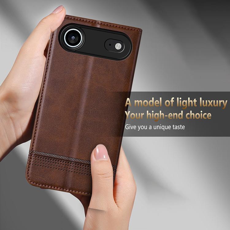 For iPhone Air AZNS Magnetic Calf Texture Flip Leather Phone Case