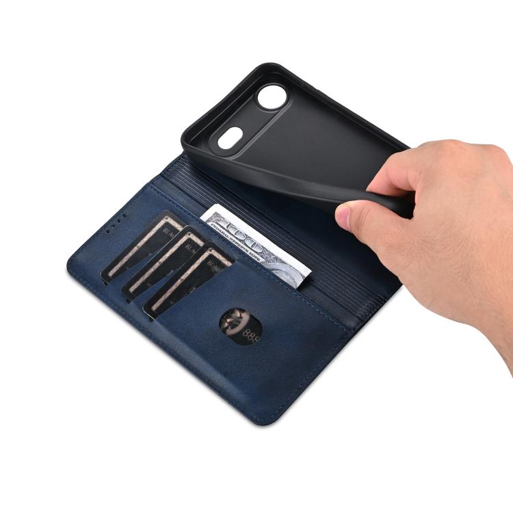 For iPhone Air AZNS Magnetic Calf Texture Flip Leather Phone Case