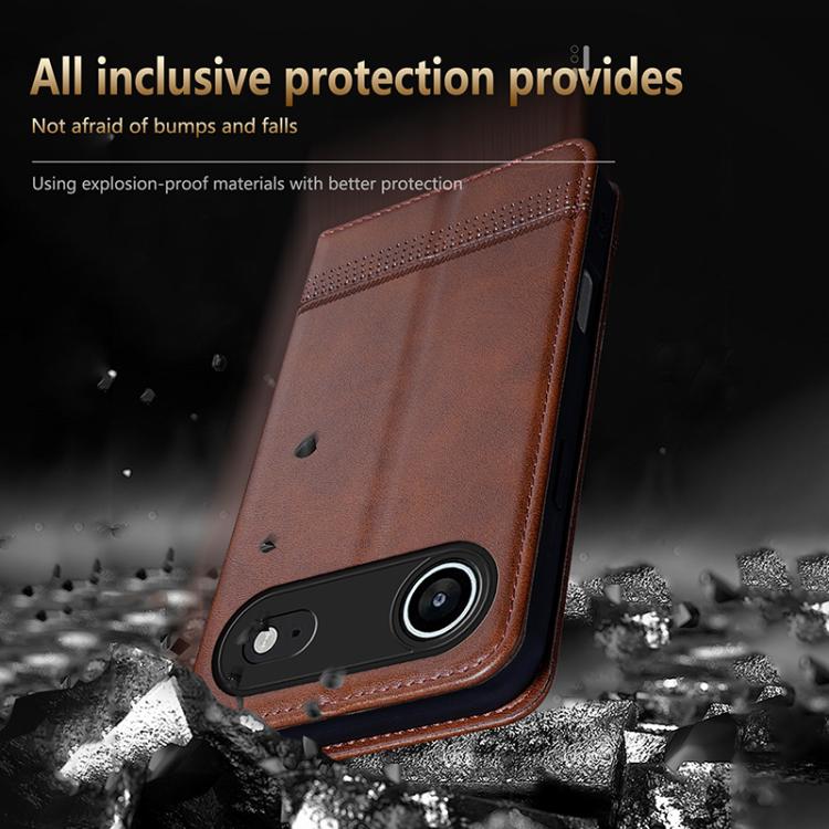 For iPhone Air AZNS Magnetic Calf Texture Flip Leather Phone Case