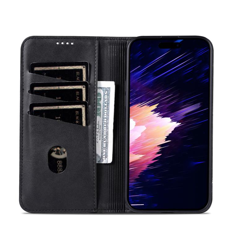 For iPhone Air AZNS Magnetic Calf Texture Flip Leather Phone Case