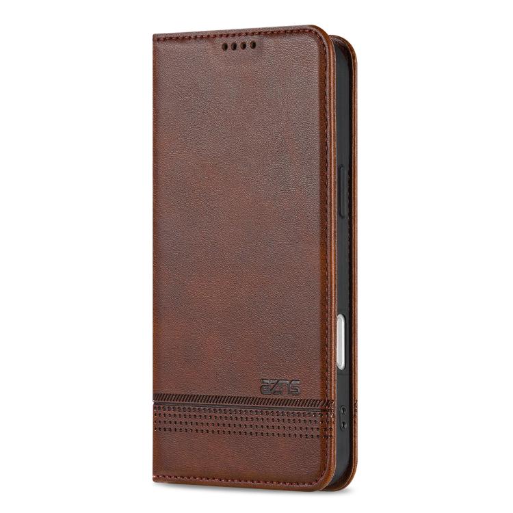 For iPhone 17 Pro AZNS Magnetic Calf Texture Flip Leather Phone Case