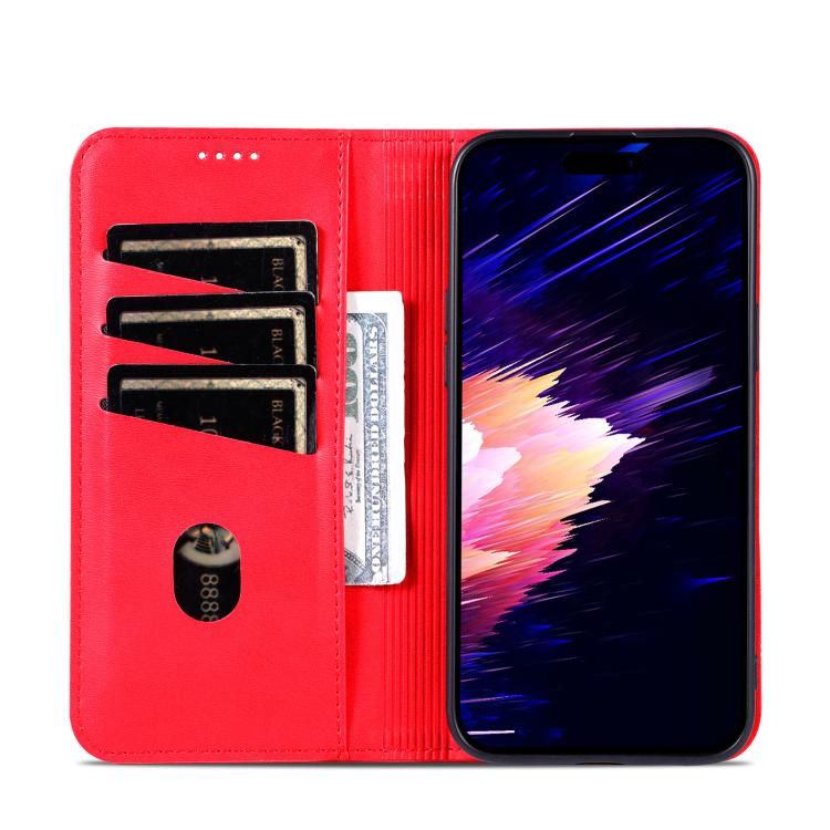 For iPhone 17 Pro AZNS Magnetic Calf Texture Flip Leather Phone Case