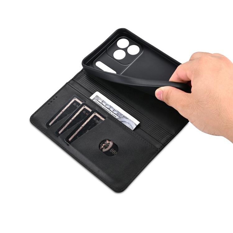 For iPhone 17 Pro AZNS Magnetic Calf Texture Flip Leather Phone Case
