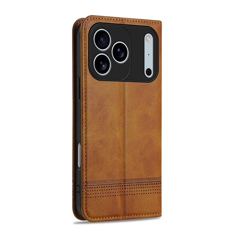 For iPhone 17 Pro Max AZNS Magnetic Calf Texture Flip Leather Phone Case