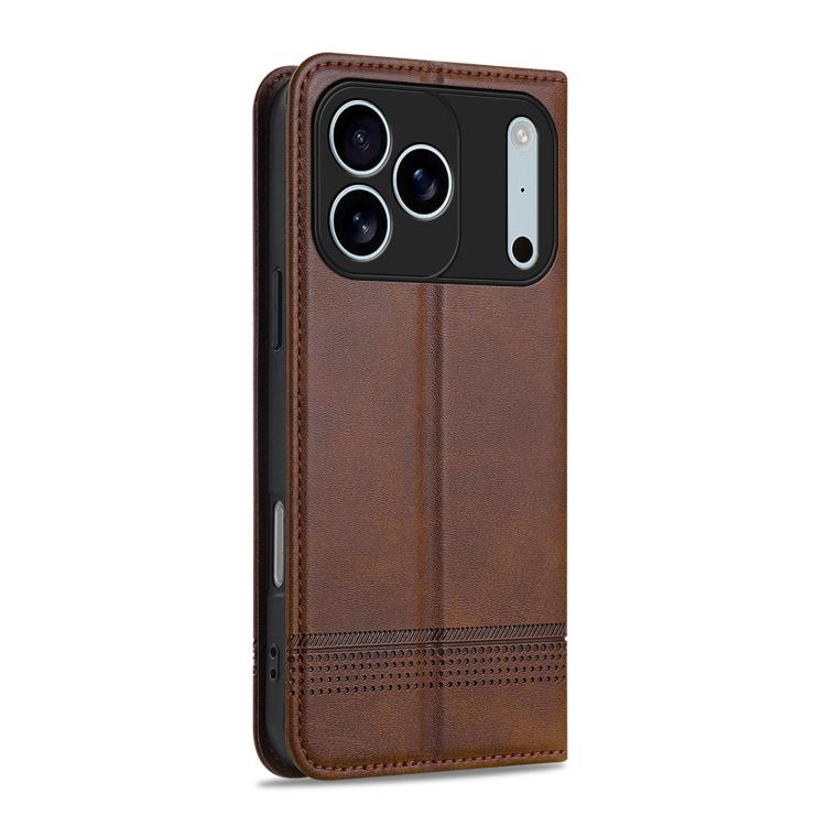 For iPhone 17 Pro Max AZNS Magnetic Calf Texture Flip Leather Phone Case