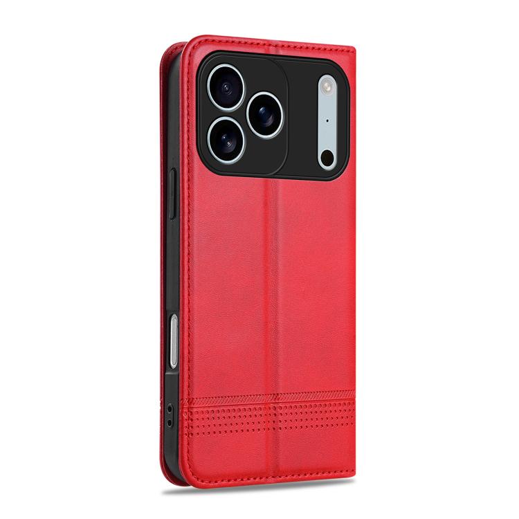 For iPhone 17 Pro Max AZNS Magnetic Calf Texture Flip Leather Phone Case