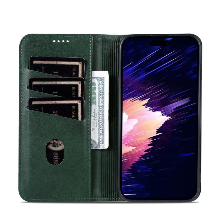 For iPhone 17 Pro Max AZNS Magnetic Calf Texture Flip Leather Phone Case