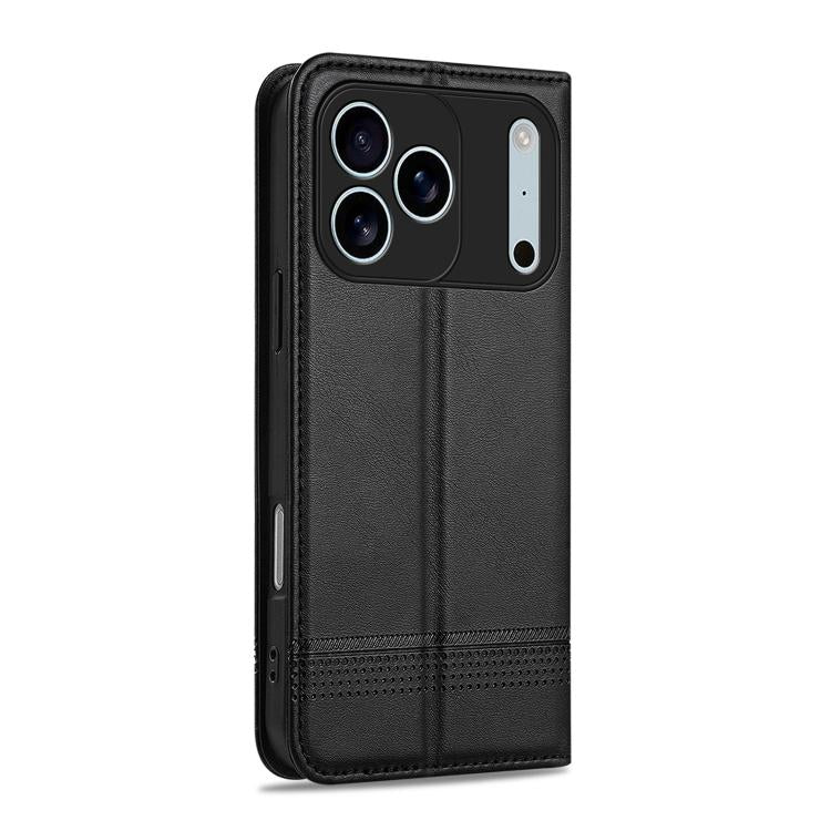 For iPhone 17 Pro Max AZNS Magnetic Calf Texture Flip Leather Phone Case