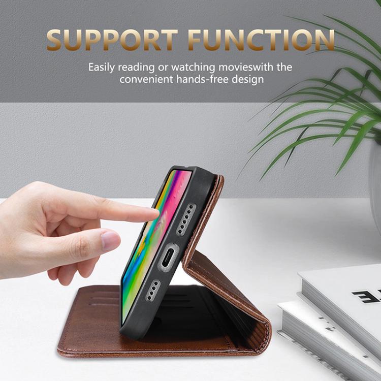 For iPhone 17 Pro Max AZNS Magnetic Calf Texture Flip Leather Phone Case