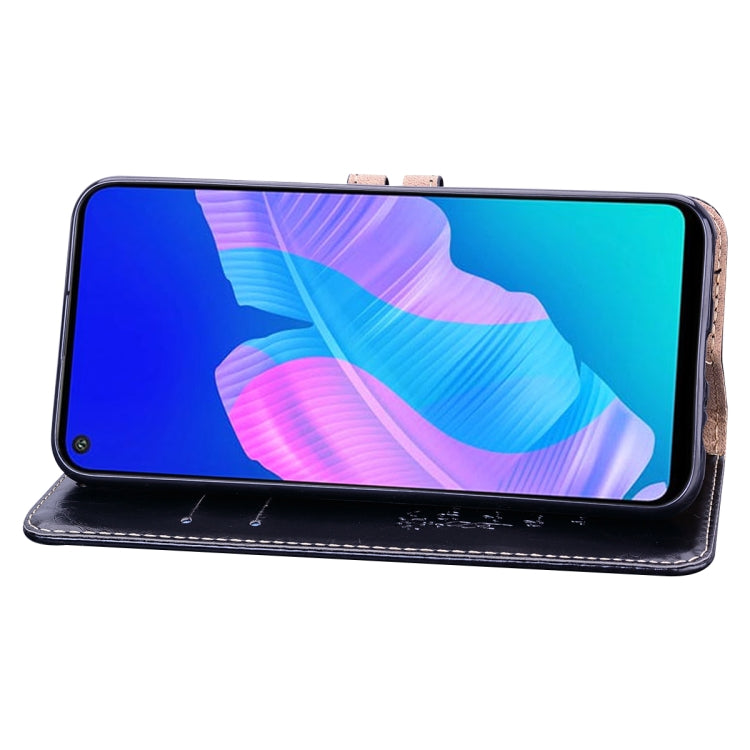 For Huawei P40 lite E Business Style Oil Wax Texture Horizontal Flip Leather Case with Holder & Card Slots & Wallet