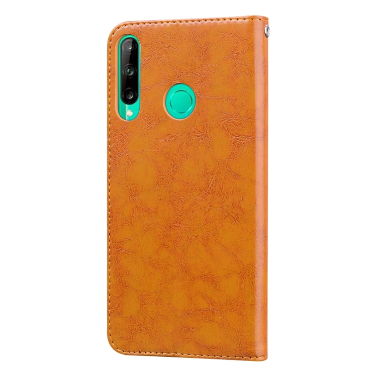 For Huawei P40 lite E Business Style Oil Wax Texture Horizontal Flip Leather Case with Holder & Card Slots & Wallet