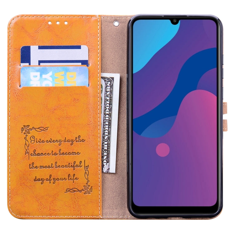 For Huawei Honor 9A Business Style Oil Wax Texture Horizontal Flip Leather Case with Holder & Card Slots & Wallet