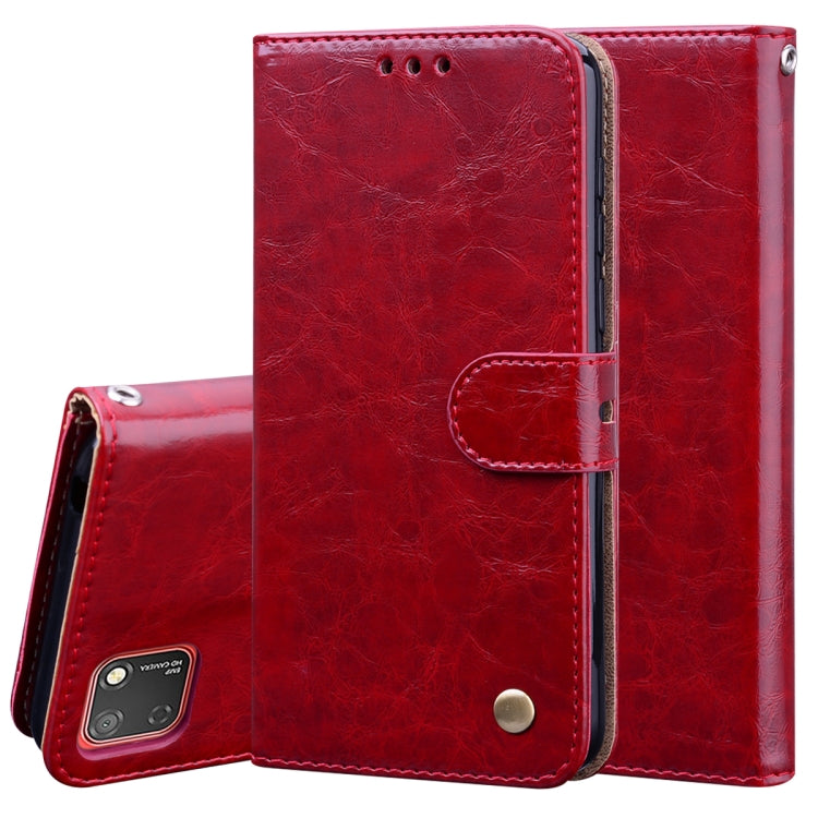 For Huawei Honor 9S Business Style Oil Wax Texture Horizontal Flip Leather Case with Holder & Card Slots & Wallet