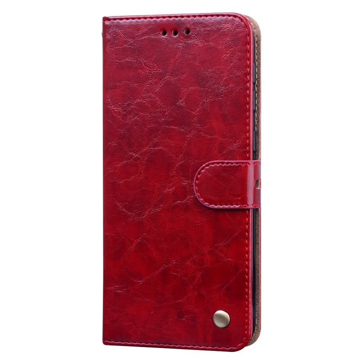 For Samsung Galaxy M21 Business Style Oil Wax Texture Horizontal Flip Leather Case with Holder & Card Slots & Wallet