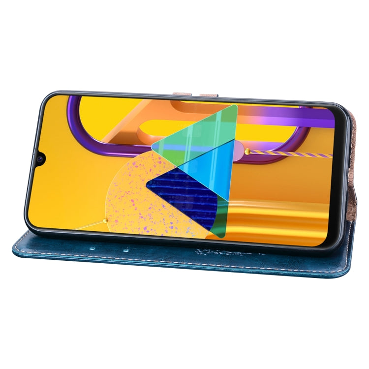 For Samsung Galaxy M21 Business Style Oil Wax Texture Horizontal Flip Leather Case with Holder & Card Slots & Wallet