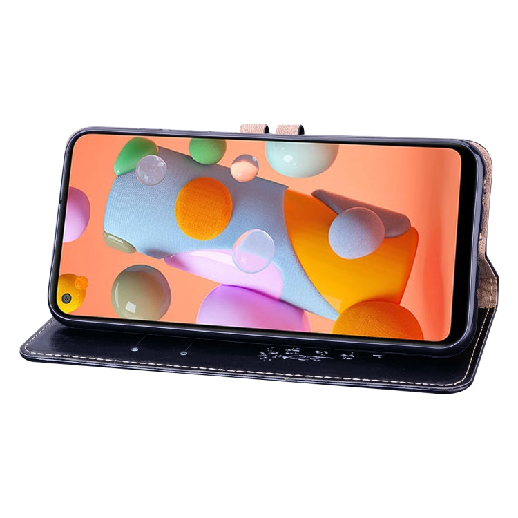 For Samsung Galaxy A11 Business Style Oil Wax Texture Horizontal Flip Leather Case with Holder & Card Slots & Wallet