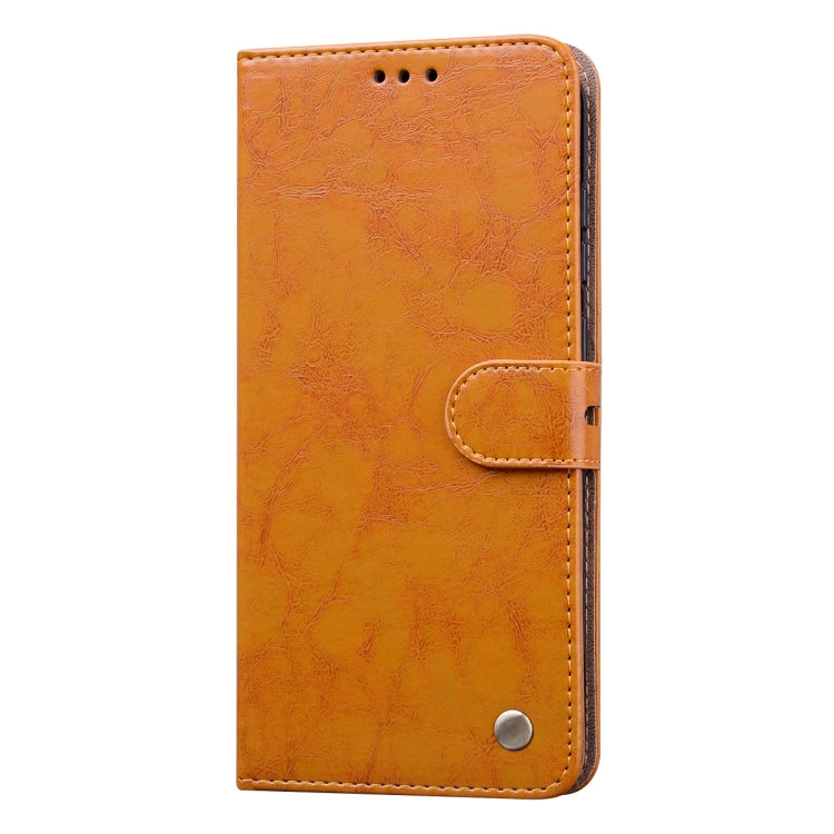 For Samsung Galaxy A11 Business Style Oil Wax Texture Horizontal Flip Leather Case with Holder & Card Slots & Wallet