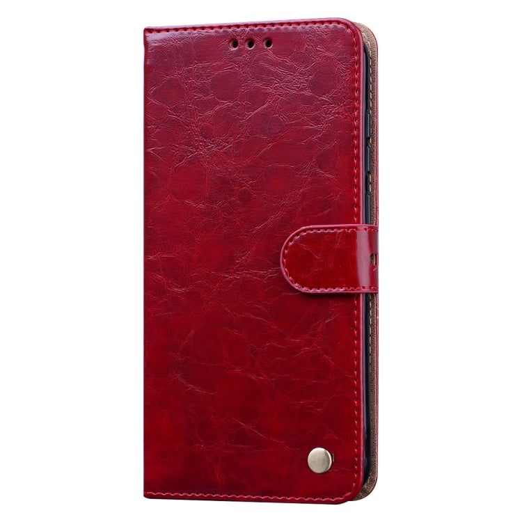 For Samsung Galaxy A11 Business Style Oil Wax Texture Horizontal Flip Leather Case with Holder & Card Slots & Wallet