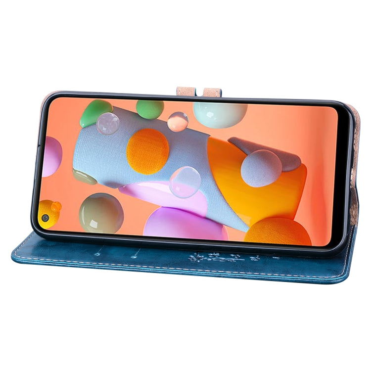 For Samsung Galaxy A11 Business Style Oil Wax Texture Horizontal Flip Leather Case with Holder & Card Slots & Wallet