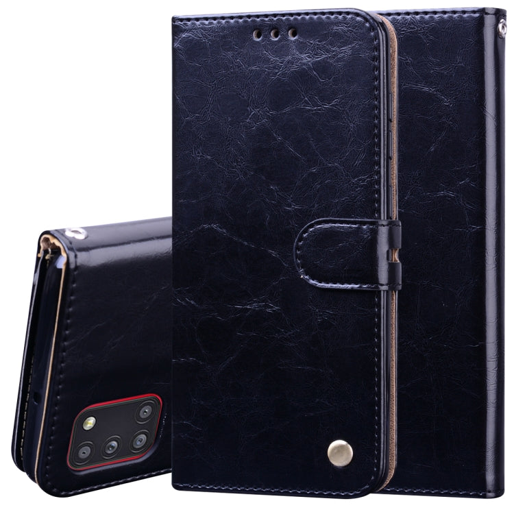 For Samsung Galaxy A31 Business Style Oil Wax Texture Horizontal Flip Leather Case with Holder & Card Slots & Wallet