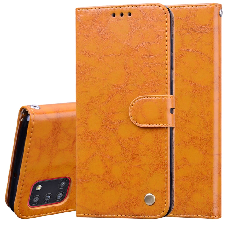 For Samsung Galaxy A31 Business Style Oil Wax Texture Horizontal Flip Leather Case with Holder & Card Slots & Wallet
