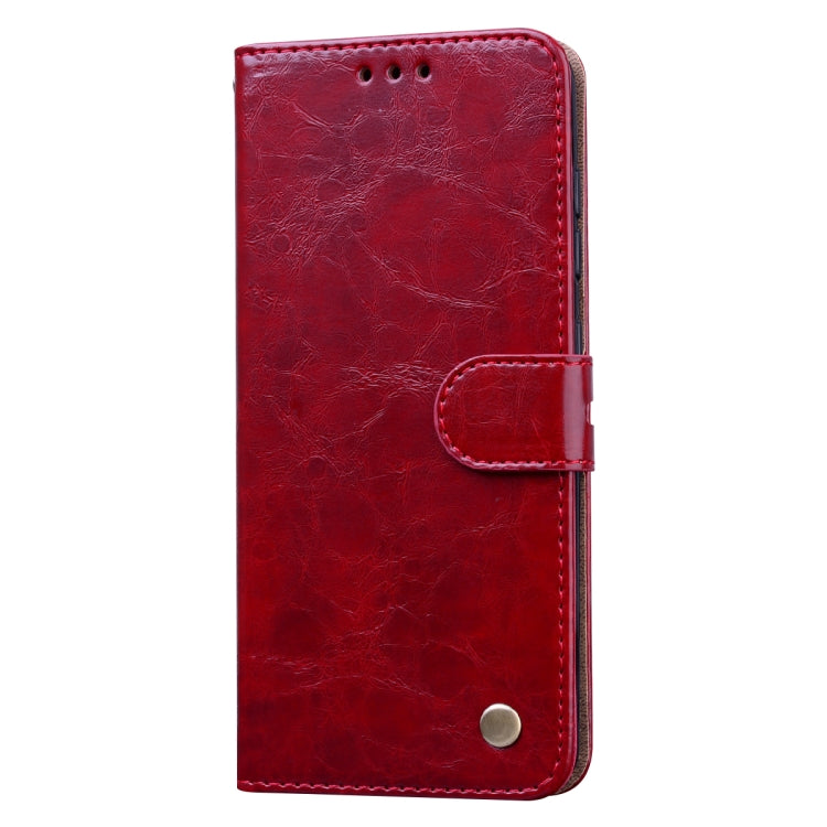 For Samsung Galaxy A41 Business Style Oil Wax Texture Horizontal Flip Leather Case with Holder & Card Slots & Wallet