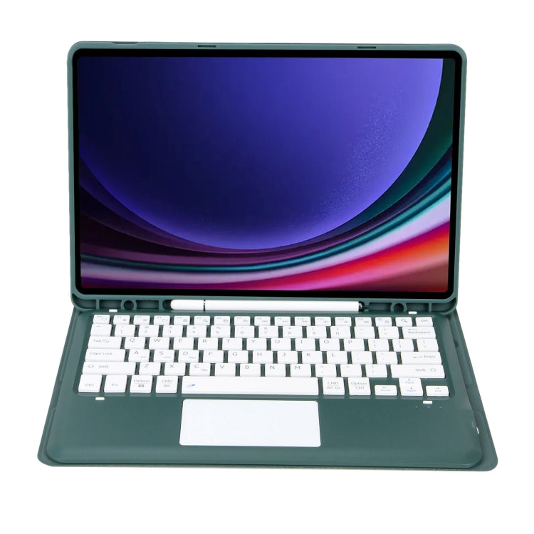 A810B-A For Samsung Galaxy Tab S9+ Touch Pad Detachable Bluetooth Keyboard Leather Tablet Case