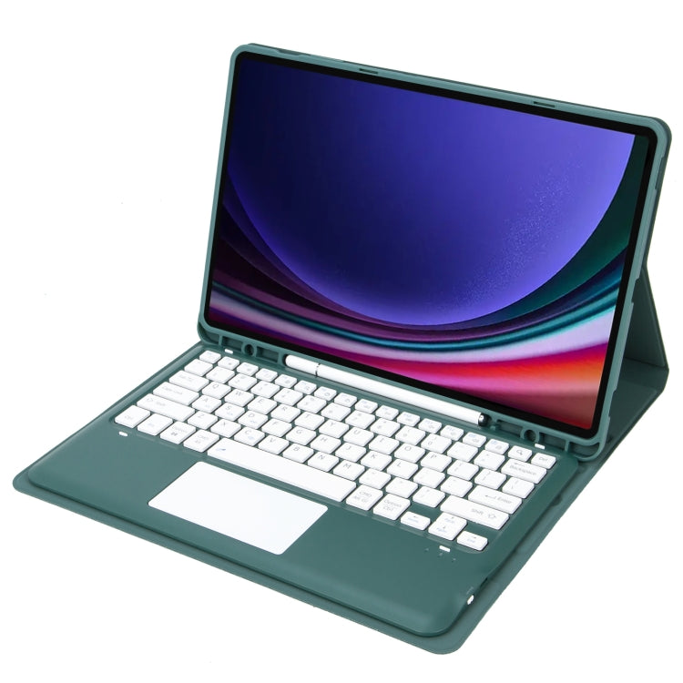 A810B-A For Samsung Galaxy Tab S9+ Touch Pad Detachable Bluetooth Keyboard Leather Tablet Case