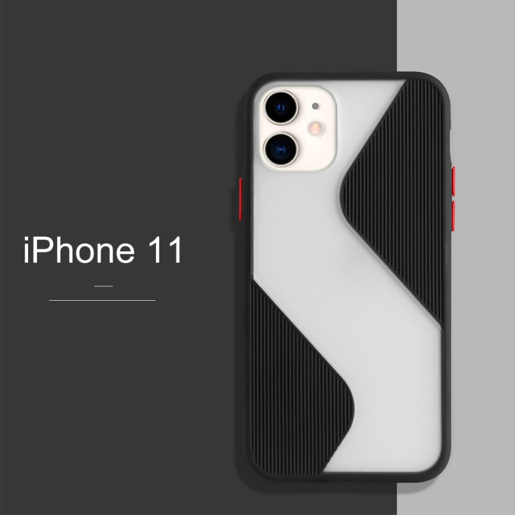 For iPhone 11 Contrast Color Stitching TPU Protective Case