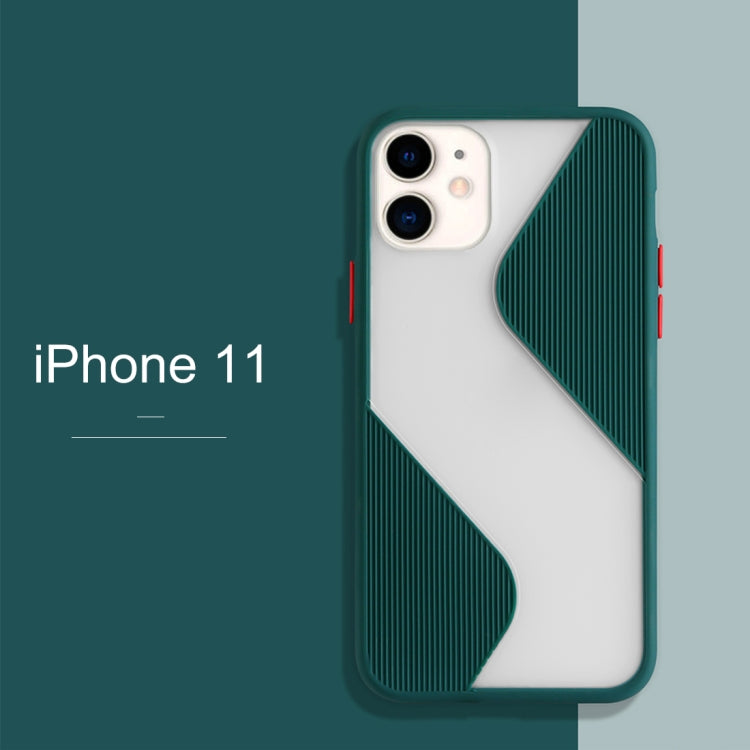 For iPhone 11 Contrast Color Stitching TPU Protective Case