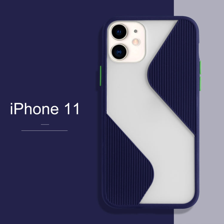 For iPhone 11 Contrast Color Stitching TPU Protective Case