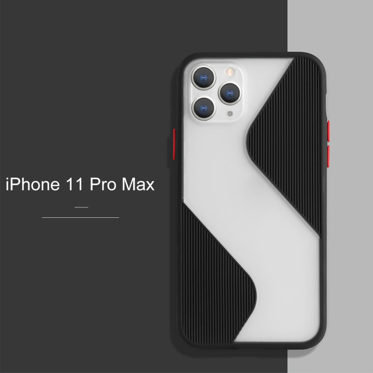 For iPhone 11 Pro Max Contrast Color Stitching TPU Protective Case