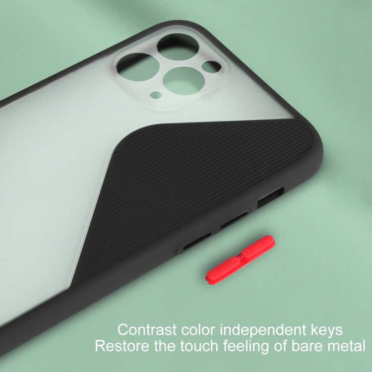 For iPhone 11 Pro Max Contrast Color Stitching TPU Protective Case