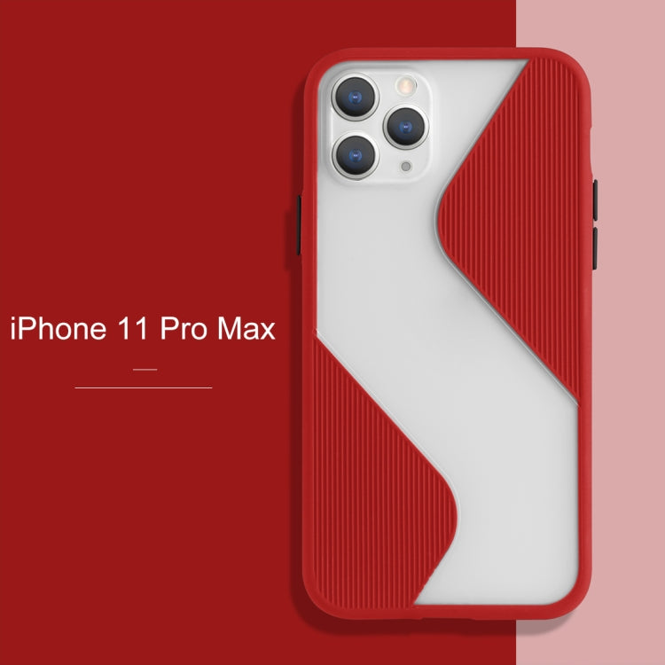 For iPhone 11 Pro Max Contrast Color Stitching TPU Protective Case